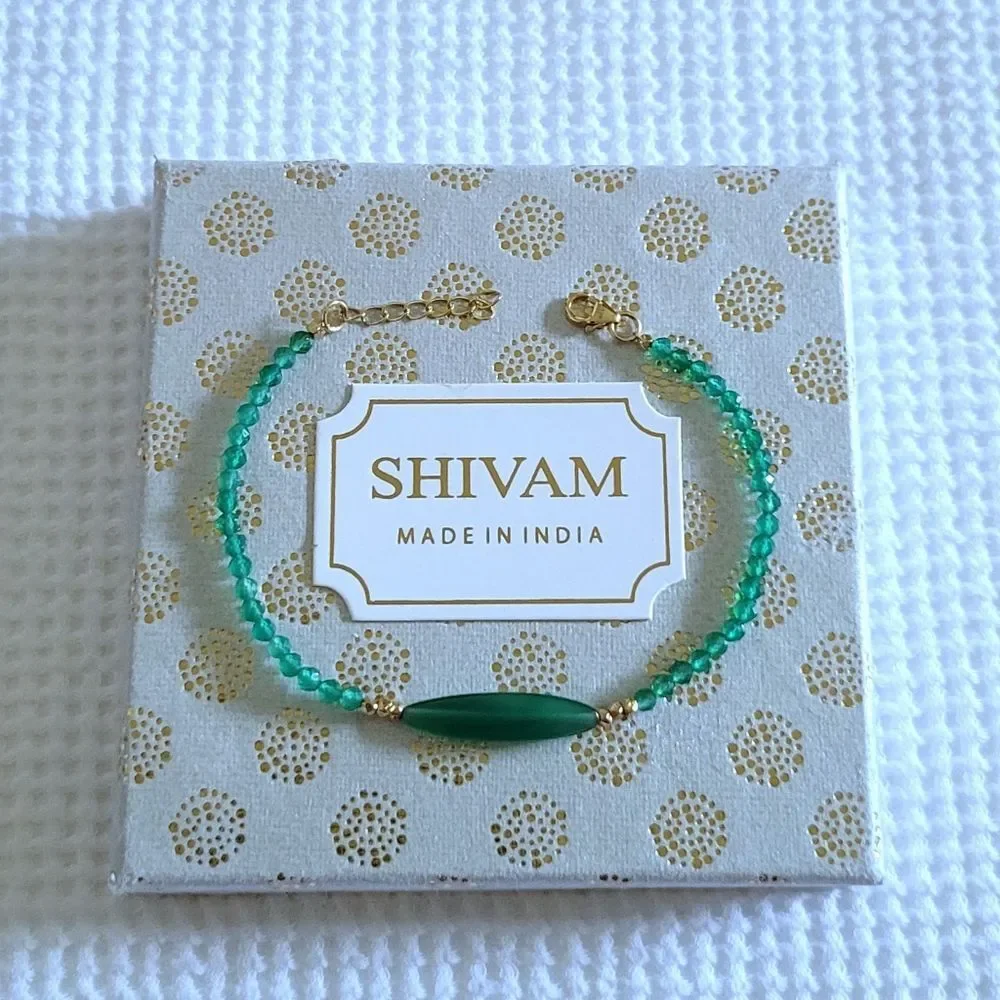 ✨️HP✨️ Shivam Green💚 Onyx Bead Bracelet
